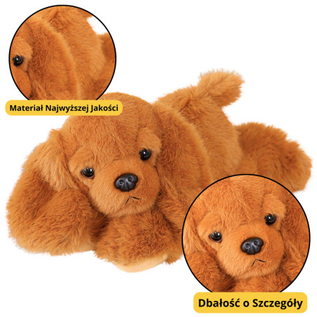 Mjukis Cocker Spaniel Hund med Tyngda Tassar Brun 30cm