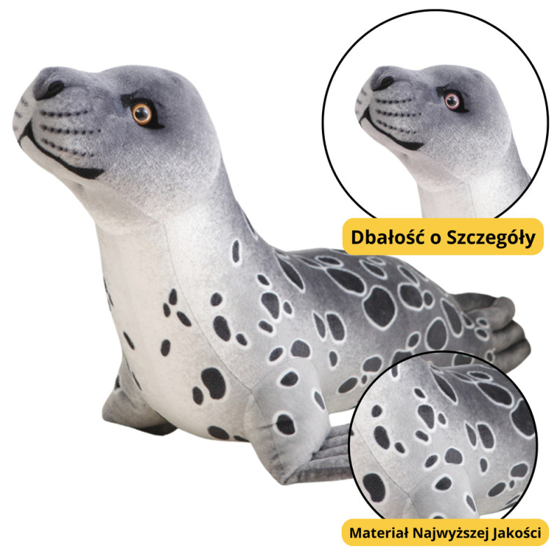 Mjukisdjuret Kramdjur Säl Grå 37cm