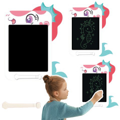 Målarbok Ritplatta för Skrivande LCD Penna Enhörning Vit