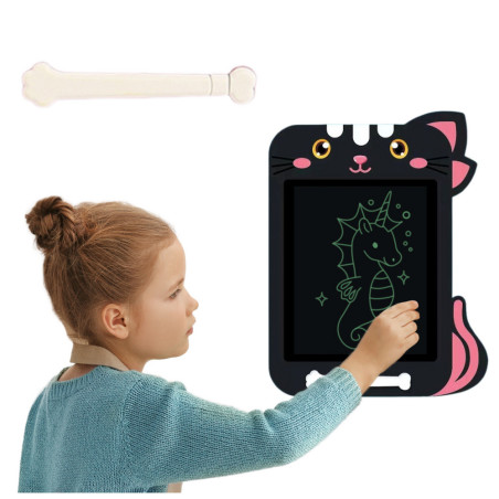 Målarbok Ritplatta För Skrivande LCD Penna Katt Svart