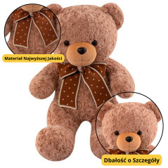 Mjuk Plyschmaskot Med rosett i prickar 45cm