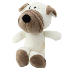 Liten Plyschmaskot Kramdjur Hund Mops Sugpropp 16cm