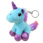 Mjukis Enhörning Nyckelring Metallring Blå 12cm