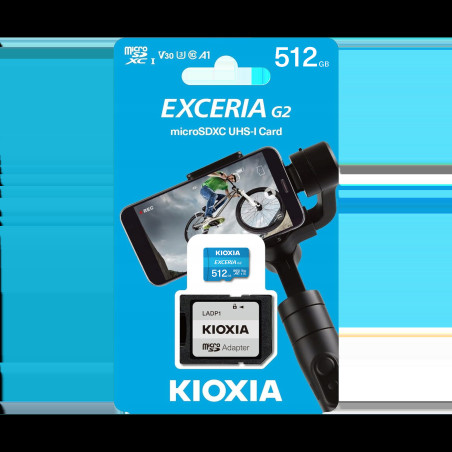 Minneskort microSD 512 GB UHS-I U1 från Kioxia med adapter