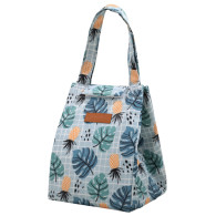 Isolerad termisk frukostväska Lunchväska Blad Ananas 25cm