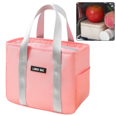 Isolerad termisk frukostväska Lunchväska Rosa 24cm