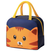 Isolerad termisk frukostväska Lunchpåse Katt Marinblå 23cm