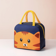 Isolerad termisk frukostväska Lunchpåse Katt Marinblå 23cm