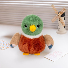 Mjuk plyschmaskot fågeldjur Liten anka 12 cm