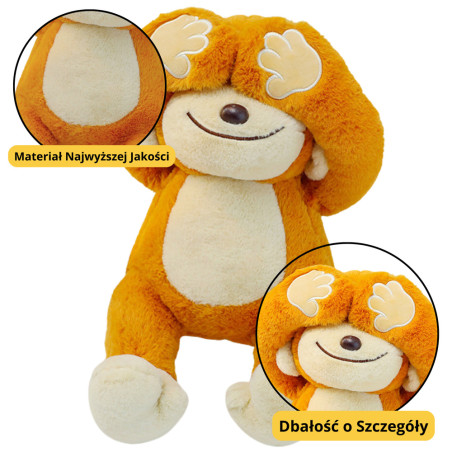 Stor Plysch Apa Kramdjur med Magneter Brun 23cm