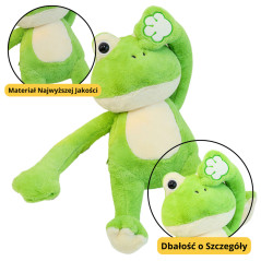 Stor Plyschmaskot Groda med Magneter Grön 23cm