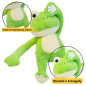 Stor Plyschmaskot Groda med Magneter Grön 23cm