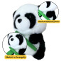 Mjuk Plyschmaskot Panda med Bambu 18cm