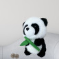 Mjuk Plyschmaskot Panda med Bambu 18cm