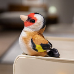 Liten Plyschfågel Blå Talgoxe Stigbygel 10cm