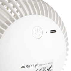 Trådlös vit fläkt Ruhhy 25566