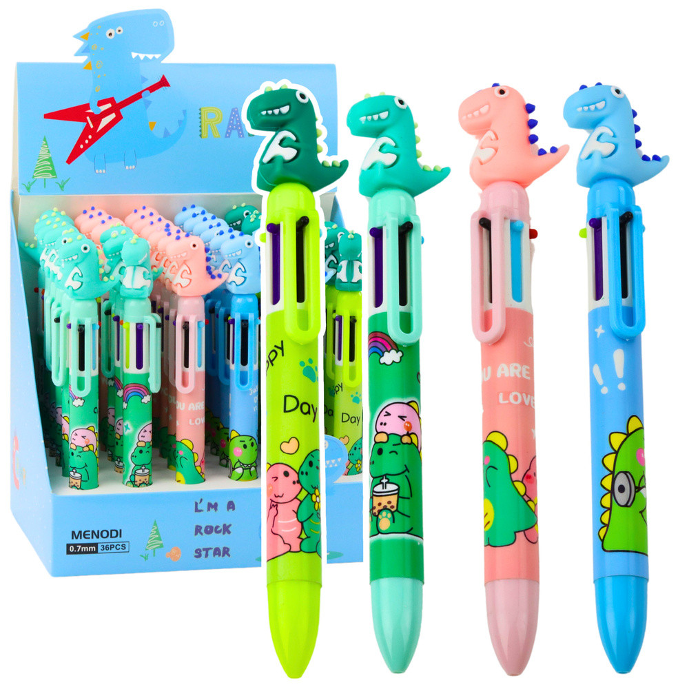 Długopis Figurka Dinozaura Wielokolorowy 0.7mm Długopis Figurka Dinozaura Wielokolorowy 0.7mm