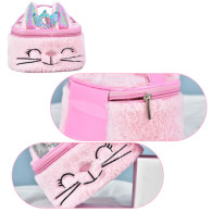 Mjuk Barnkosmetikväska Kanin Glittrig Rosa 20cm