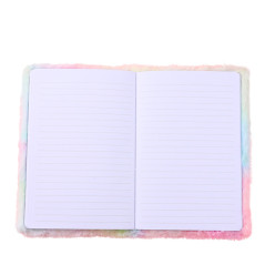 Mjuk anteckningsbok med linjer med en grön 3D-dinosaurie i färg