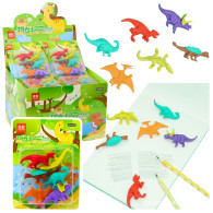 Set med suddgummin för att sudda bort skrivfel, skolans dinosaurier 6 st.