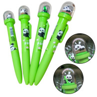Gel Penna Grön Panda I Kupolen Blå Bläck 0.5mm