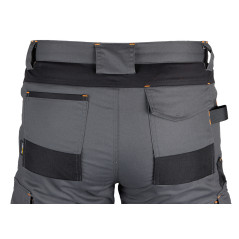 Arbetsbyxor MixMatch, Canvas, förstärkta med Cordura, gråsvarta, storlek S.