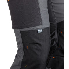 Arbetsbyxor MixMatch, Canvas, förstärkningar med Cordura, gråsvarta, storlek M.