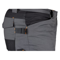Arbetsbyxor MixMatch, Canvas, förstärkningar med Cordura, grå-svarta, storlek L.