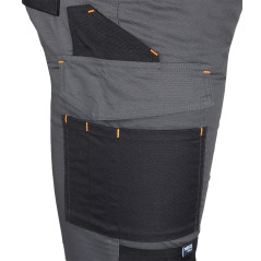 Arbetsbyxor MixMatch, Canvas, förstärkningar i Cordura, grå-svarta, storlek XXXL