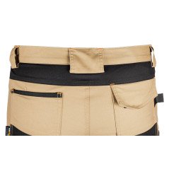 Arbetsbyxor MixMatch, Canvas, förstärkningar med Cordura, beige-svarta, storlek M.