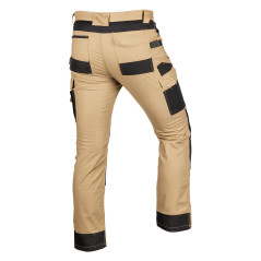 Arbetsbyxor MixMatch, Canvas, förstärkta med Cordura, beige-svarta, storlek L