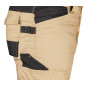 Arbetsbyxor MixMatch, Canvas, förstärkningar med Cordura, beige-svarta, storlek XL.