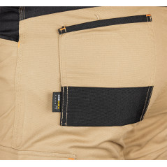 Arbetsbyxor MixMatch, Canvas, förstärkningar med Cordura, beige-svarta, storlek XXL