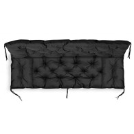 TRÄDGÅRDSSET 120x60x50CM + 2 KUDDAR 42X42 CM SVART