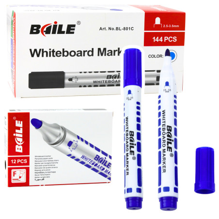Whiteboard Markers Dry Erase Blue 12pcs