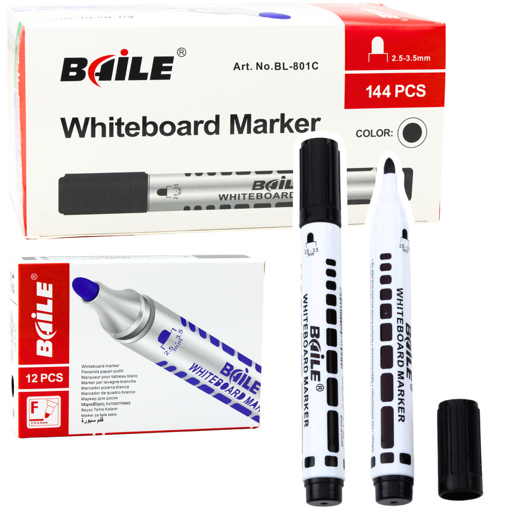 Svart whiteboardpennor set 12 st Svart whiteboardpennor set 12 st