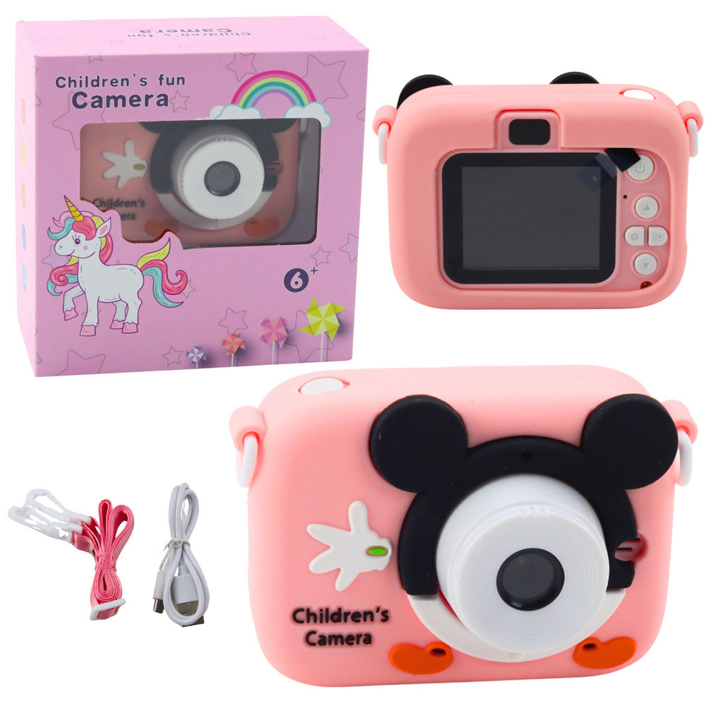 Digital kamera för barn Mus Rosa 48Mpx HD 1080P