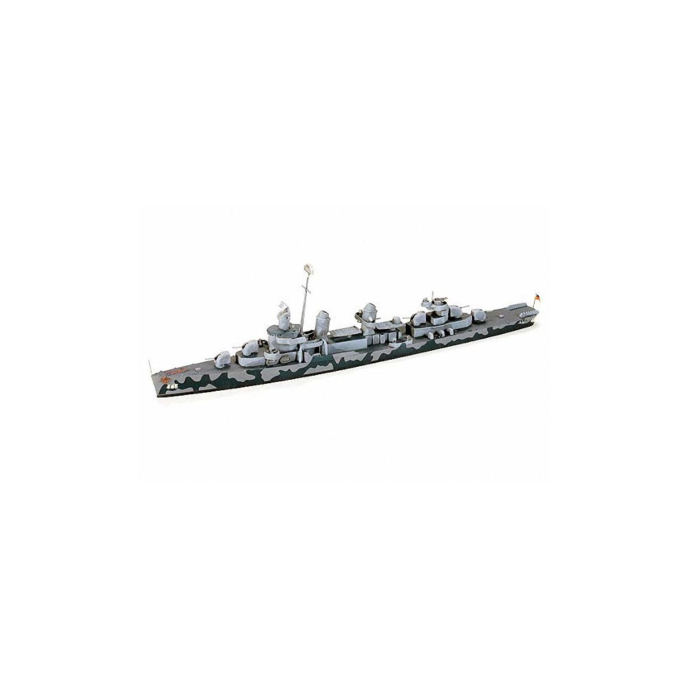 Modell i plast av USS DD445 Fletcher
