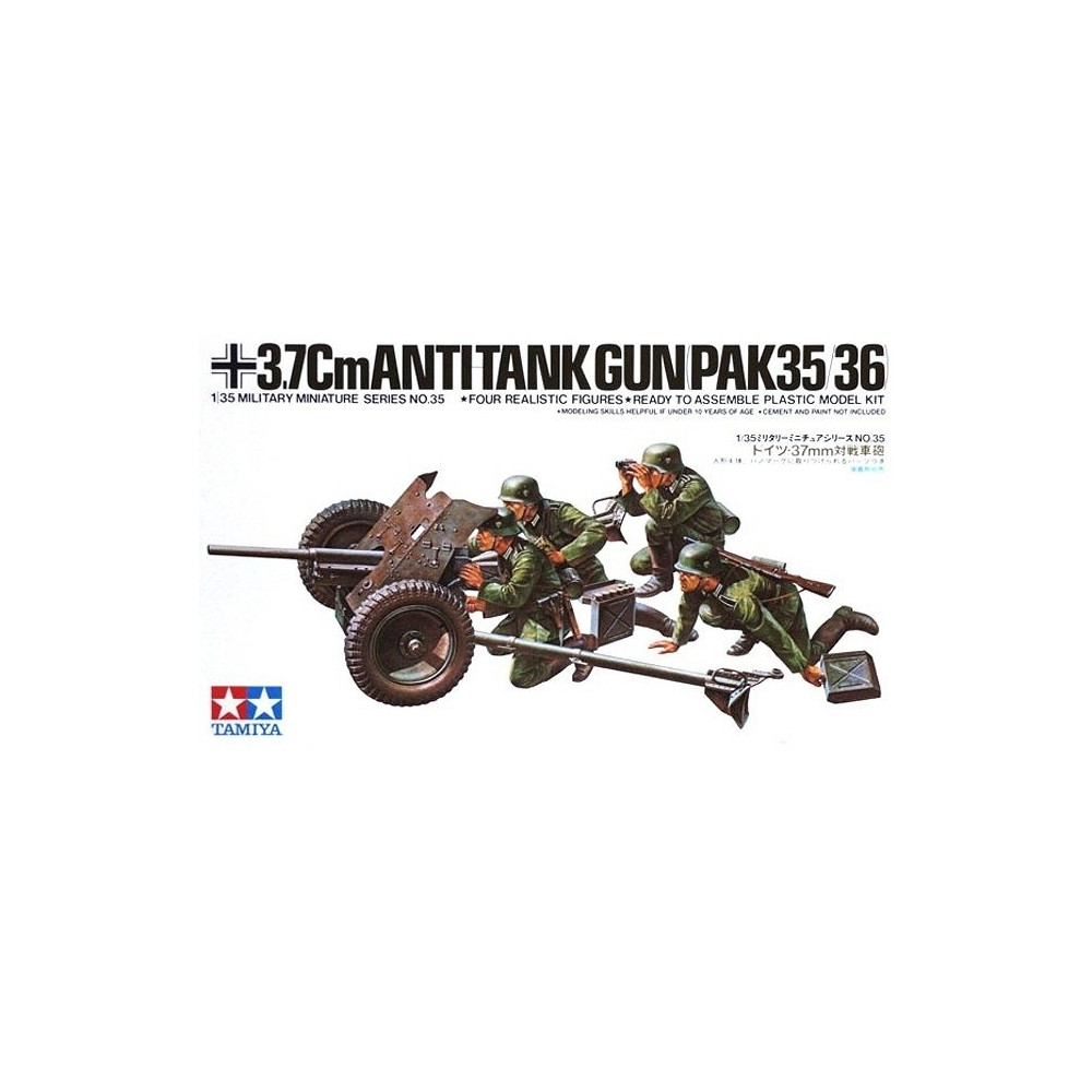 Model plastikowy german 37 mm anti-tank gun