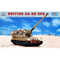 Modell i plast av brittiskt AS-90 SPG