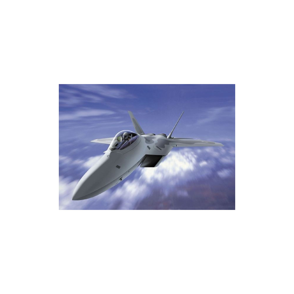 Modell av plast f-22 raptor
