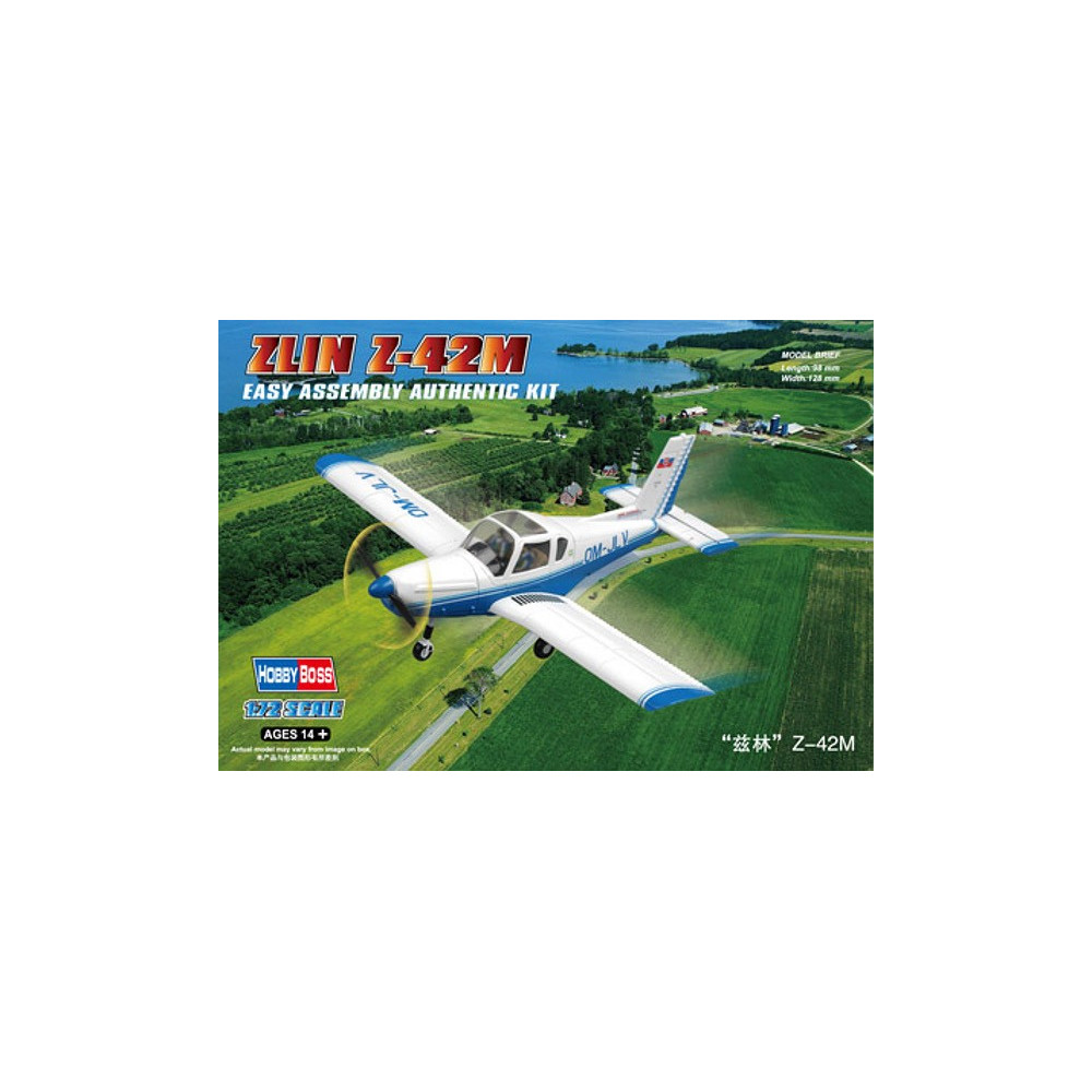 Modell av plast Zlin Z-42M