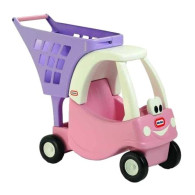 Rosa vagn med kundvagn