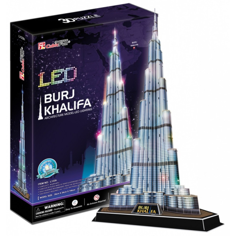 Pussel 3D Burj Khalifa (Ljus)