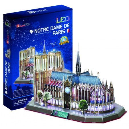 Pussel 3D Notre Dame (Ljus)