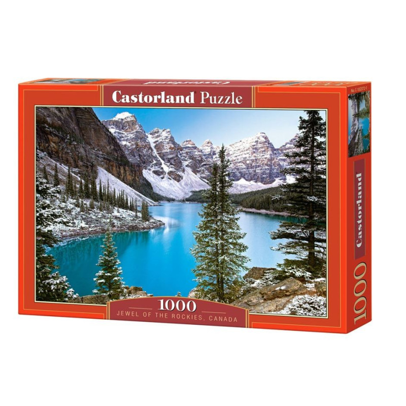 Pussel med 1000 bitar, kanadensiskt bergsjö