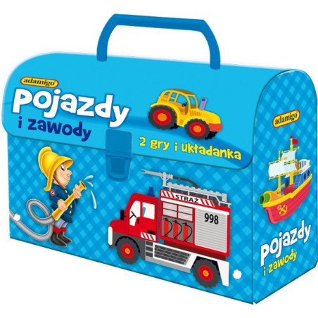 Spelet 'Leksakskofferten: fordon och tävlingar'