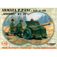 Modell av en plastpansarvärnskanon 37mm Bofors modell 36.