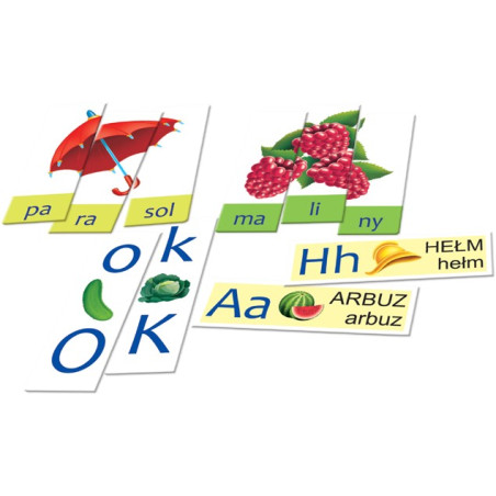 Utbildningsset bokstäver stavelser ord