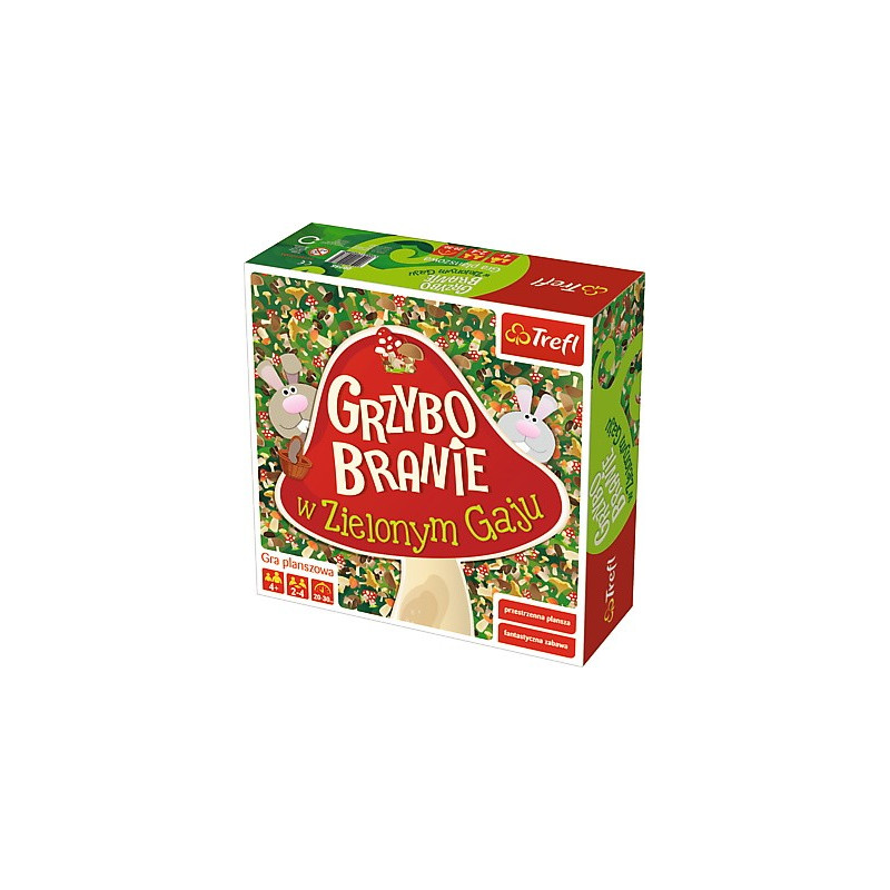 Svamp plockningsspel i en grön skog.